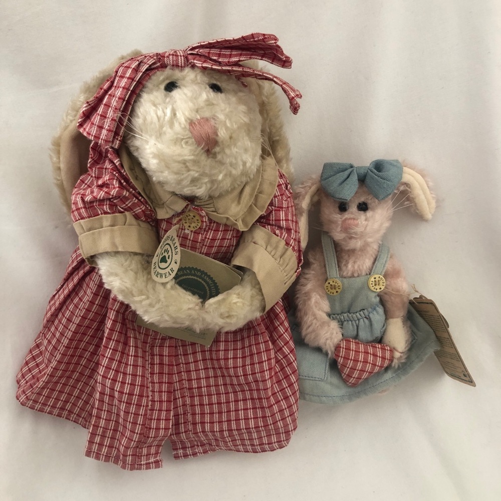 Boyds Bears Momma O'Harea and Bonnie Blue Bunny Rabbits NWT